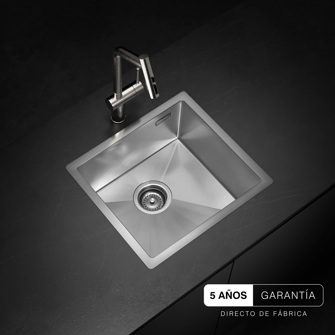 pileta cocina compacta Johnson Signature Enkel 45 acero inoxidable pulido estándar