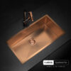 pileta cocina Rose Gold Johnson Signature Enkel 75 Nano PVD acero inoxidable